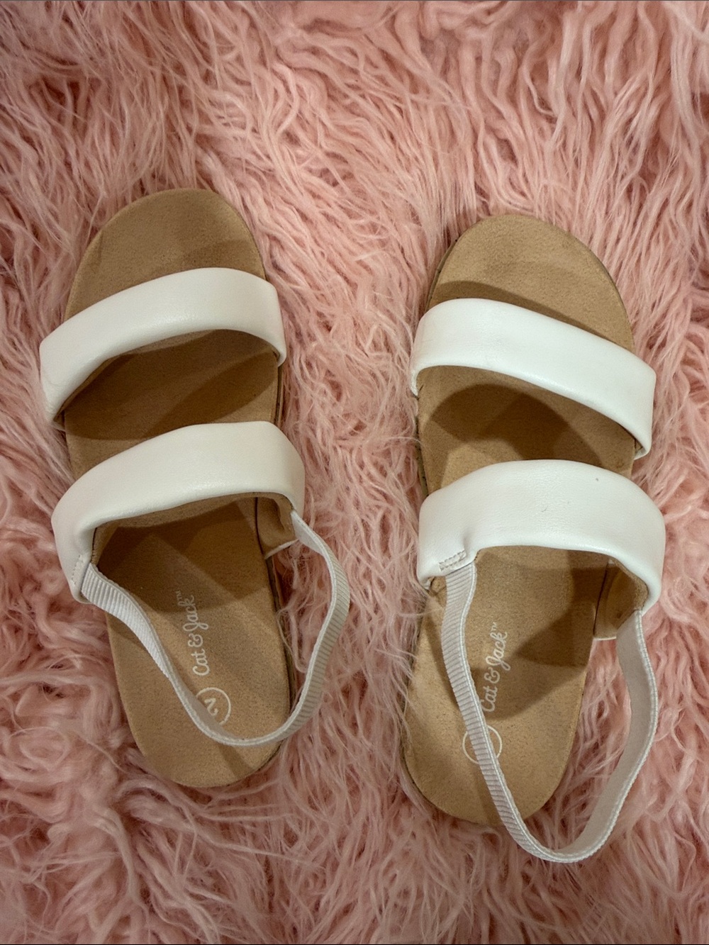 Cat & Jack White Double-Strap Slingback Sandals for Women